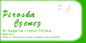 piroska czencz business card